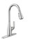 Moen Leesi Stainless Pulldown Kitchen Sink Faucet with Power Boost, Transitional Kitchen Faucet, One-Handle Single Hole High Arc, Easy Installation, Spot Resist Finish, 87448SRS