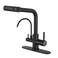 Fapully Matte Black Pull-Down Kitchen Faucets and Drinking Water Faucet