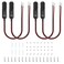 Bfxm 12V Cigarette Lighter Plug with 16AWG 1FT Wire (4 Pack)