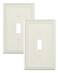 Treewell 2-Pack Single Toggle Light Switch Cover Plate, Light Almond