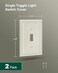 Treewell 2-Pack Single Toggle Light Switch Cover Plate, Light Almond