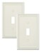 Treewell 2-Pack Single Toggle Light Switch Cover Plate, Light Almond