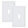 Treewell 2-Pack Zinc Alloy Single Toggle Light Switch Cover Plate, Solid Wall Plate