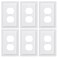 Treewell 6-Pack Pearls Unbreakable Polycarbonate Duplex Outlet Cover Plate
