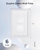 Treewell 6-Pack Pearls Unbreakable Polycarbonate Duplex Outlet Cover Plate