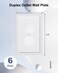 Treewell 6-Pack Pearls Unbreakable Polycarbonate Duplex Outlet Cover Plate