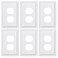Treewell 6-Pack Pearls Unbreakable Polycarbonate Duplex Outlet Cover Plate