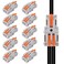Shutao 10PCS 1 in 2 Lever Wire Connector Compact Diy Quick Connect Push-in Splitter Cable Splicing Butt Terminal Block Connectors - Mini Electrical Wire Splice 1 in 2 Out