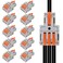 Shutao 10PCS 1 in 3 Lever Wire Connector Compact Diy Quick Connect Push-in Splitter Cable Splicing Butt Terminal Block Connectors - Mini Electrical Wire Splice 1 in 3 Out