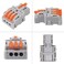 Shutao 10PCS 1 in 3 Lever Wire Connector Compact Diy Quick Connect Push-in Splitter Cable Splicing Butt Terminal Block Connectors - Mini Electrical Wire Splice 1 in 3 Out