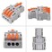 Shutao 10PCS 1 in 3 Lever Wire Connector Compact Diy Quick Connect Push-in Splitter Cable Splicing Butt Terminal Block Connectors - Mini Electrical Wire Splice 1 in 3 Out