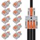 Shutao 10PCS 1 in 3 Lever Wire Connector Compact Diy Quick Connect Push-in Splitter Cable Splicing Butt Terminal Block Connectors - Mini Electrical Wire Splice 1 in 3 Out
