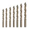 Drill America 7 Piece Cobalt Drill Bit Set, Plastic Pouch Case, Dwdco Series