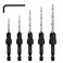 Workpro 5PCS Countersink Drill Bit Set, Adjustable 4-Flute Bits