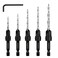 Workpro 5PCS Countersink Drill Bit Set, Adjustable 4-Flute Bits