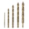 Drill America 5 Piece Cobalt Stepped Point Drill Bit Set with Quick Change Hex Shank