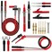 Umlife 25PCS Multimeter Test Leads Kit, Upgraded Test Leads Set with Replaceable Gold-Plated Multimeter Probes, Alligator Clips, Test Hooks and Back Probe Pins, Soft Silicone Volt Meter Lead