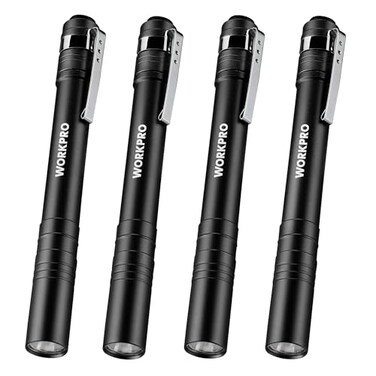 Workpro LED Pen Light, Aluminum Pen Flashlight, Pocket Flashlight with Clip