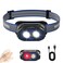 Workpro 1200LM Rechargeable Headlamp with Red White Light, Motion Sensor