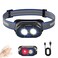 Workpro 1200LM Rechargeable Headlamp with Red White Light, Motion Sensor