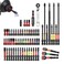 Geinxurn 66Pieces Impact Screwdriver Bits Set, Magnetic S2 Steel Phillips/Slotted/Square/Torx/Hex Insert Power Bits Tips with Impact Bit Holder and Impact Nut Driver and Mini Wrench