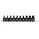 Casoman 10-Piece 3/8" Drive Low Profile Impact Torx Bit Socket Set, Includes Storage Rail, Cr-Mo Steel, Designed for Impact Use