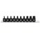 Casoman 10-Piece 3/8" Drive Low Profile Impact Torx Bit Socket Set, Includes Storage Rail, Cr-Mo Steel, Designed for Impact Use