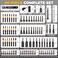 Mulwark 86PC Magnetic Nut Driver Set &amp; Impact Driver Bit Set, 1/4" Metric &amp; Sae Sockets, Nut Driver Set Power Bits, Adapters, Extensions, Universal Socket, Wing Nut Driver &amp; Bit Holder for Automotive
