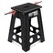 Delxo 17.5 Inch Folding Step Stool, Foldable Step Stool for Adults Black Dot