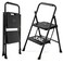 Sweetcrispy 2 Step Ladder, 330LBS Folding Step Stool