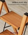Soladder 2 Step Ladder, Lightweight Folding Step Stool, Woodgrain