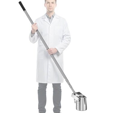 Maxdot 1 Pcs Water Sampler Dipper, 3.6-9.8 Ft, 550 Ml, Stainless Steel