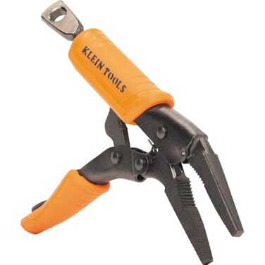 Klein tools 38610 Locking Plier, Long Nose with Lever Release Handles, High Torque, Ideal for Tight Spaces, 4-Inch