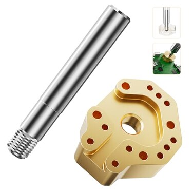 TanReginal Joystick Soldering Iron Tip with Adapter for P5, P4, Xbox Series X/S, Xbox One &amp; Switch Controllers, Multi-Hole Copper Chrome Plated Alloy, High Thermal Conductivity, Precision Alignment