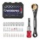 Workpro 1/4" Mini Ratchet Wrench Set with Magnetic Bit Holder, Double Head
