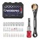 Workpro 1/4" Mini Ratchet Wrench Set with Magnetic Bit Holder, Double Head