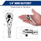 Workpro 1/4" Drive Stubby Ratchet, Reversible Direction Switch, Crmo Alloy