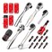 Geinxurn Mini Ratchet Wrench Set, 72 Teeth Ratchet Wrench for Tight Spaces, Locking Bit Holder, Change Adapter and Mini Socket Ratchet Comes in a Push-Pull Tin Case, Ideal for Repair and Diy Projects