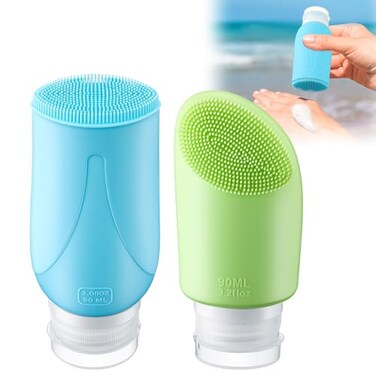 Dunkive 2 Pack Sunscreen Applicator, Refillable Soft Silicone Bristles