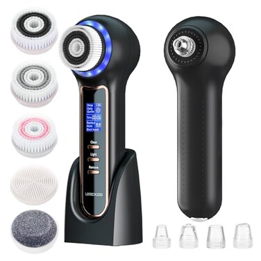 Umickoo Rechargeable Rotating Face Scrubber with Blackhead Remover Mode