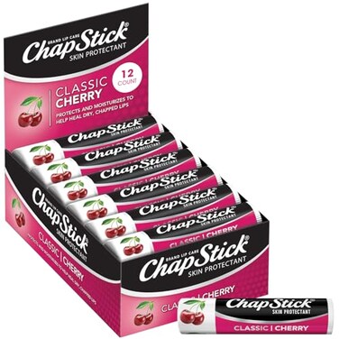 ChapStick Bulk Lip Balm, Classic Cherry 12-Pack, 0.15 Oz Ea