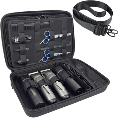 Neehows Barber Bag Clipper Case, Barber Carrying Case Organizer Box-Black