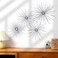 Shimeyao 4 Pcs Silver Starburst Wall Decor, Metal 3D Spike Wall Art Set