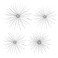 Shimeyao 4 Pcs Silver Starburst Wall Decor, Metal 3D Spike Wall Art Set