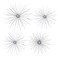 Shimeyao 4 Pcs Silver Starburst Wall Decor, Metal 3D Spike Wall Art Set