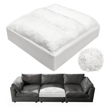Jzhlla Replacement Couch Cushion 24"X 27"X 6"-7" Top Layer Shredded Foam and 30D Solid High-Density Sponge Sofa Cushions Replacement Insert Soft Supportive Sofa Seat Cushion