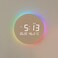 Mooas Full Moon Aurora Nightlight LED Wall Clock, Temperature &amp; Humidity
