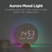 Mooas Full Moon Aurora Nightlight LED Wall Clock, Temperature &amp; Humidity