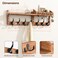 Evermagin 29" Coat Rack Wall Mount with Shelf &amp; 11 Hooks, Entryway, Brown