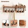 Evermagin 29" Coat Rack Wall Mount with Shelf &amp; 11 Hooks, Entryway, Brown